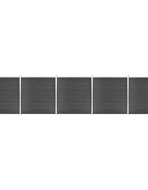 Încărcați imaginea în vizualizatorul Galerie, Set de panouri de gard ,WPC , 872x186 cm, negru Lando - Lando

