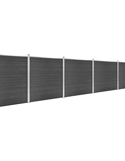 Încărcați imaginea în vizualizatorul Galerie, Set de panouri de gard ,WPC , 872x186 cm, negru Lando - Lando
