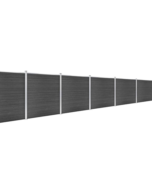 Încărcați imaginea în vizualizatorul Galerie, Set de panouri de gard, negru, 1218x186 cm, WPC Lando - Lando
