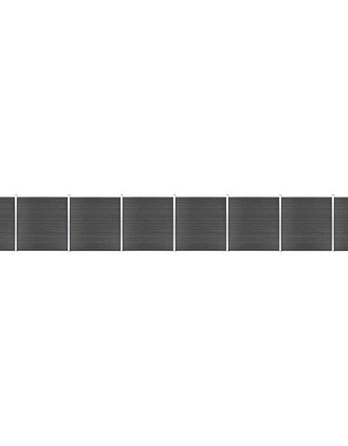 Încărcați imaginea în vizualizatorul Galerie, Set de panouri de gard, negru, 1391x186 cm, WPC Lando - Lando
