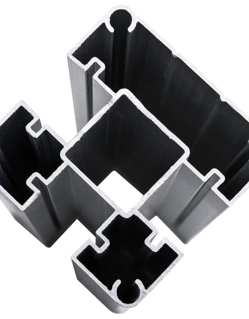 Încărcați imaginea în vizualizatorul Galerie, Set de panouri de gard, negru, 792x(105-186) cm, WPC Lando - Lando
