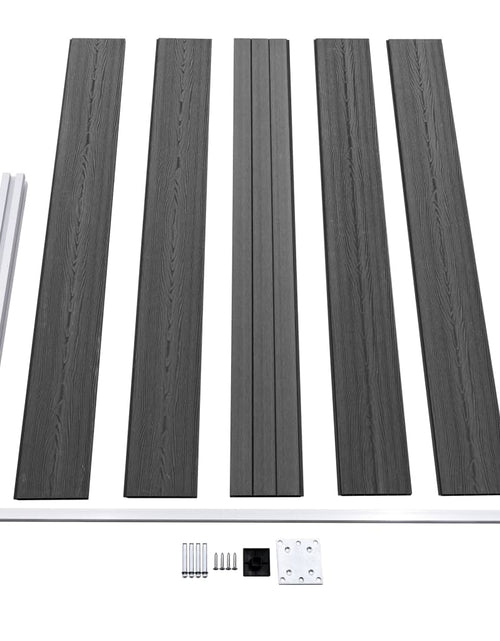 Încărcați imaginea în vizualizatorul Galerie, Set de panouri de gard, negru, 872 x 105 cm, WPC Lando - Lando

