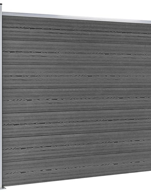 Încărcați imaginea în vizualizatorul Galerie, Set panouri gard, 526x146 cm, negru, WPC - Lando
