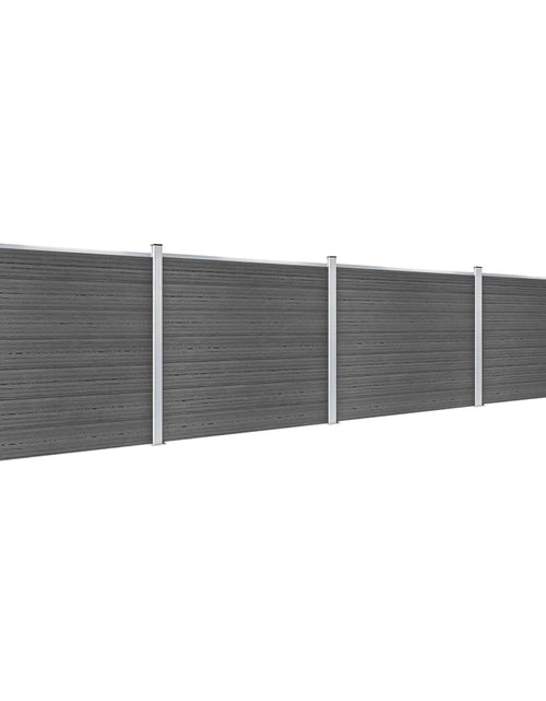 Încărcați imaginea în vizualizatorul Galerie, Set panouri gard, 699x146 cm, negru, WPC - Lando
