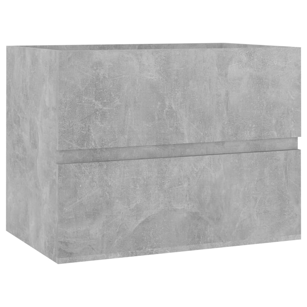 Set mobilier de baie, gri beton, lemn prelucrat - Lando