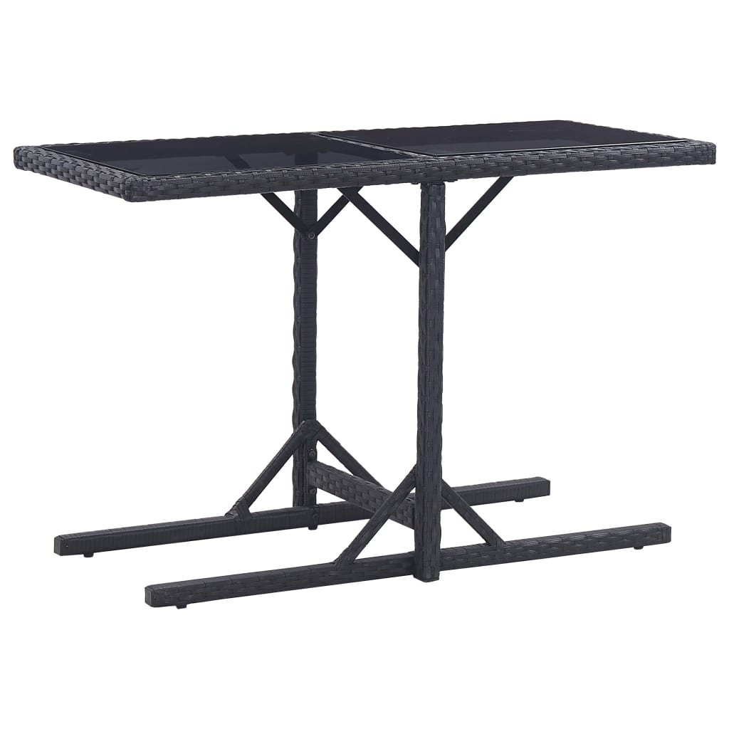 Set mobilier de grădină, 3 piese, negru - Lando