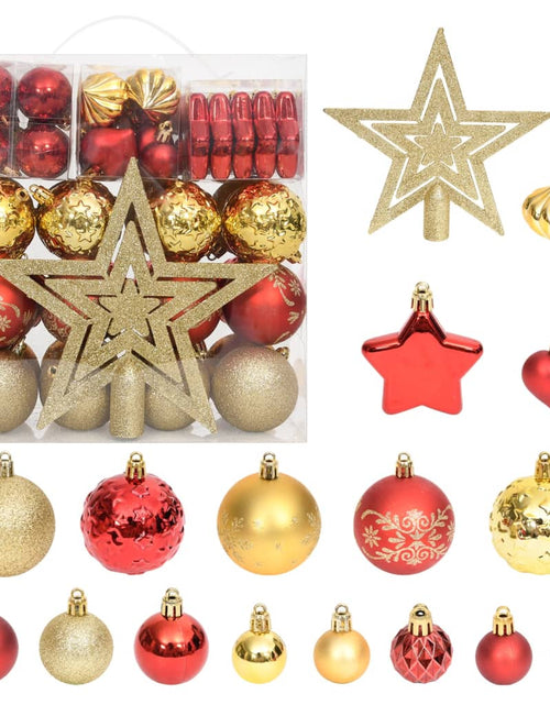 Încărcați imaginea în vizualizatorul Galerie, Set globuri de Crăciun, 70 piese, auriu și roșu Lando - Lando
