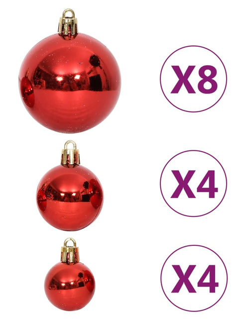 Загрузите изображение в средство просмотра галереи, Set globuri de Crăciun, 64 piese, roșu și alb Lando - Lando
