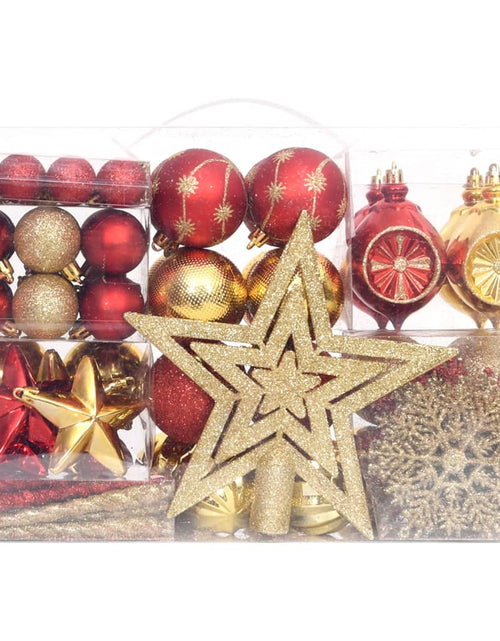 Загрузите изображение в средство просмотра галереи, Set globuri de Crăciun, 108 piese, auriu și roșu Lando - Lando

