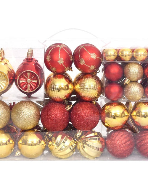 Încărcați imaginea în vizualizatorul Galerie, Set globuri de Crăciun, 108 piese, auriu și roșu Lando - Lando
