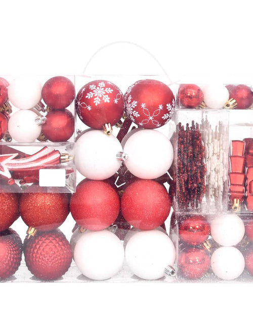 Загрузите изображение в средство просмотра галереи, Set globuri de Crăciun, 108 piese, roșu și alb Lando - Lando
