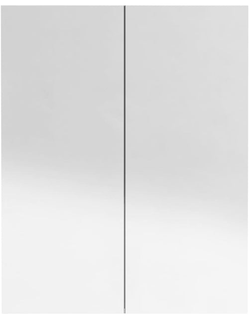 Încărcați imaginea în vizualizatorul Galerie, Dulap de baie cu oglindă, gri strălucitor, 60x15x75 cm, MDF Lando - Lando
