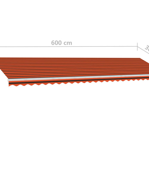 Загрузите изображение в средство просмотра галереи, Copertină autonomă retractabilă automat oranj&amp;maro 600x300 cm - Lando
