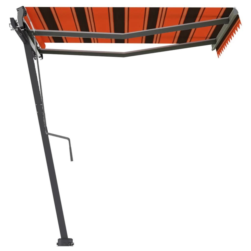 Copertină autonomă retractabilă manual oranj & maro 300x250 cm - Lando