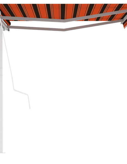 Загрузите изображение в средство просмотра галереи, Copertină retractabilă automat stâlpi portocaliu/maro 3,5x2,5 m Lando - Lando
