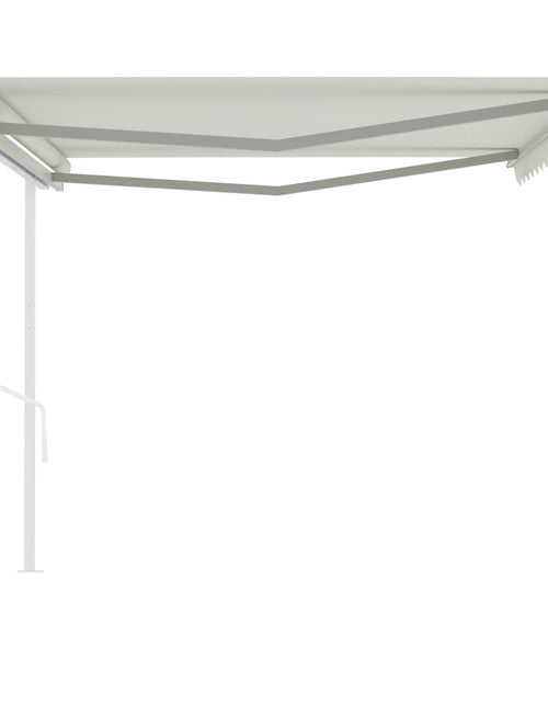 Încărcați imaginea în vizualizatorul Galerie, Copertină retractabilă automat, cu stâlpi, crem, 4,5x3 m Lando - Lando
