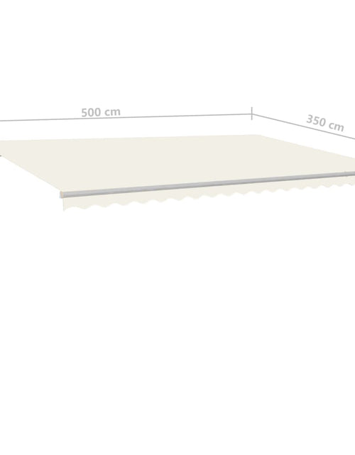 Загрузите изображение в средство просмотра галереи, Copertină retractabilă manual, cu stâlpi, crem, 5x3,5 m Lando - Lando
