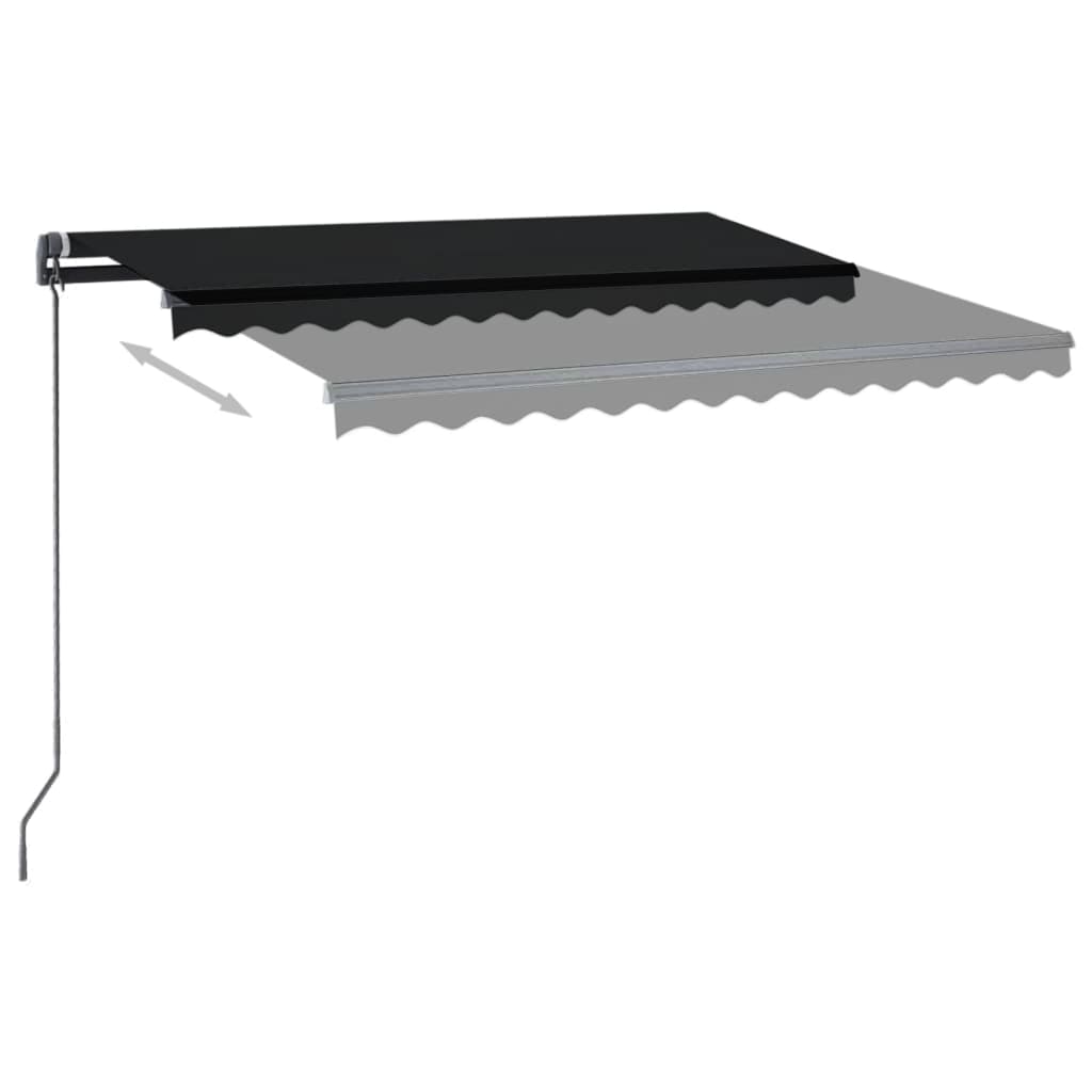 Copertină retractabilă manual cu LED, antracit, 3x2,5 m - Lando