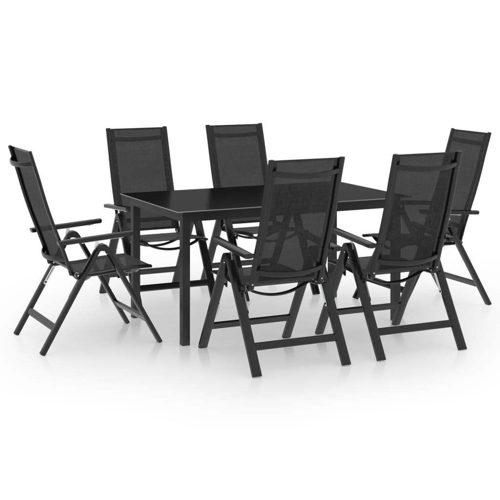 Set mobilier de grădină, 7 piese, antracit, aluminiu - Lando