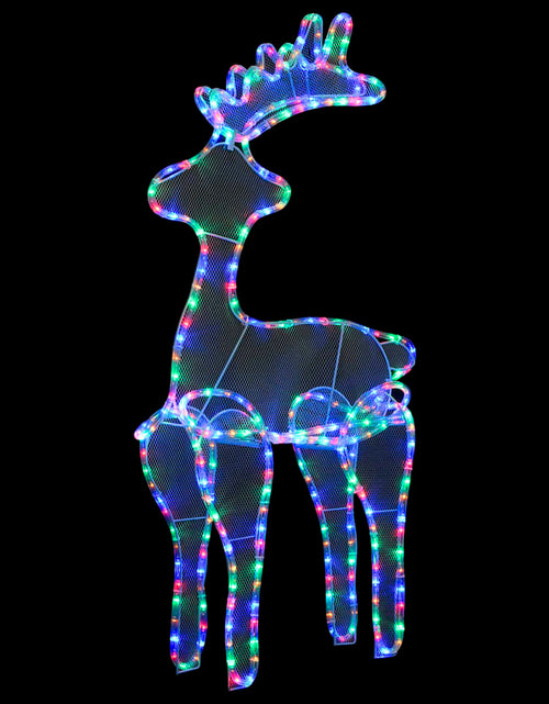 Încărcați imaginea în vizualizatorul Galerie, Decorațiune de Crăciun ren, cu plasă, 306 LED-uri, 60x24x89 cm - Lando
