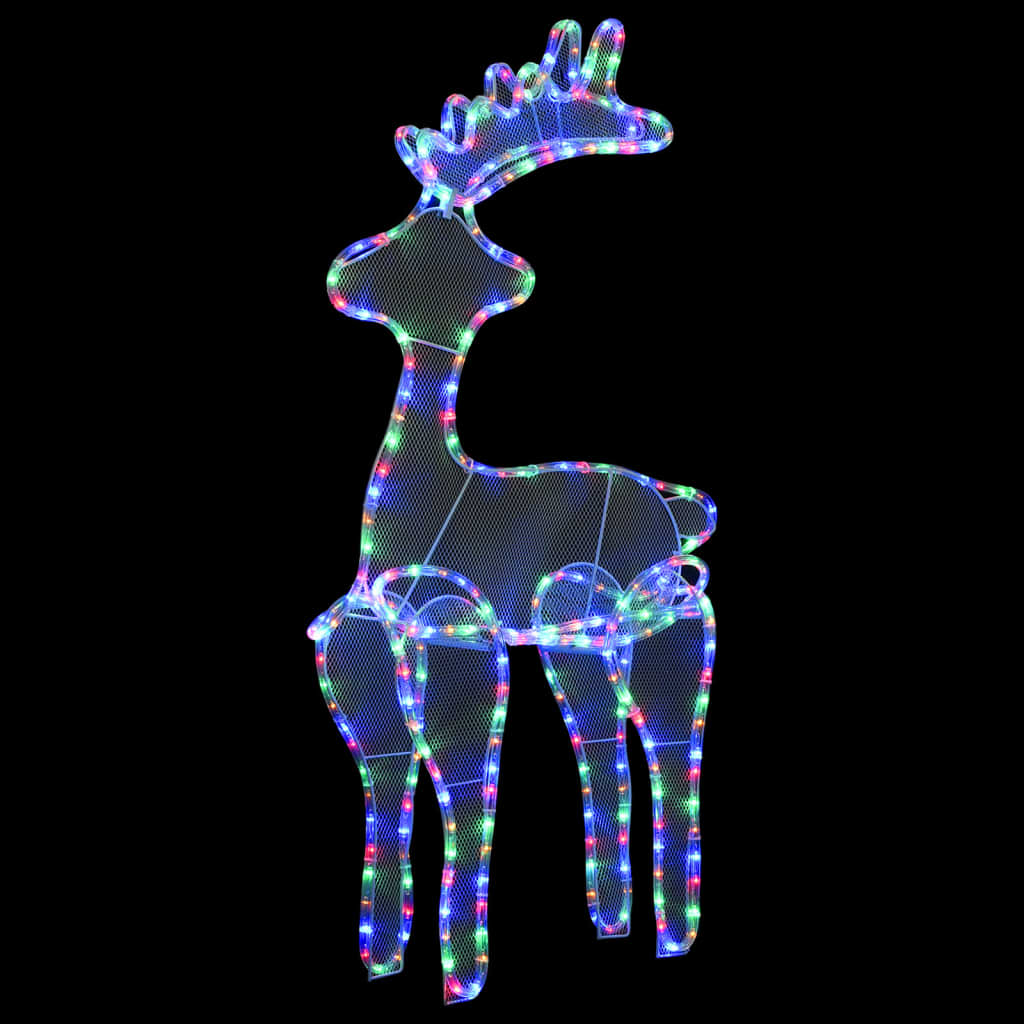 Decorațiune de Crăciun ren, cu plasă, 306 LED-uri, 60x24x89 cm - Lando