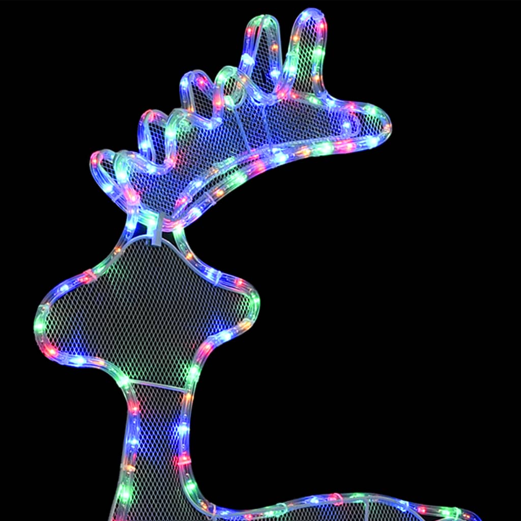 Decorațiune de Crăciun ren, cu plasă, 306 LED-uri, 60x24x89 cm - Lando