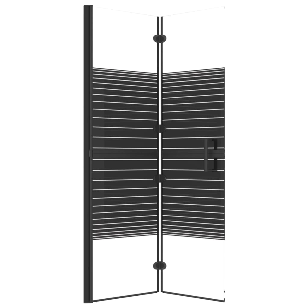 Cabină de duș pliabilă, negru, 80x140 cm, ESG Lando - Lando