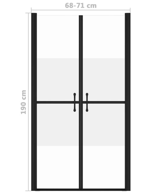 Încărcați imaginea în vizualizatorul Galerie, Ușă cabină de duș, jumătate mată, (68-71)x190 cm, ESG - Lando
