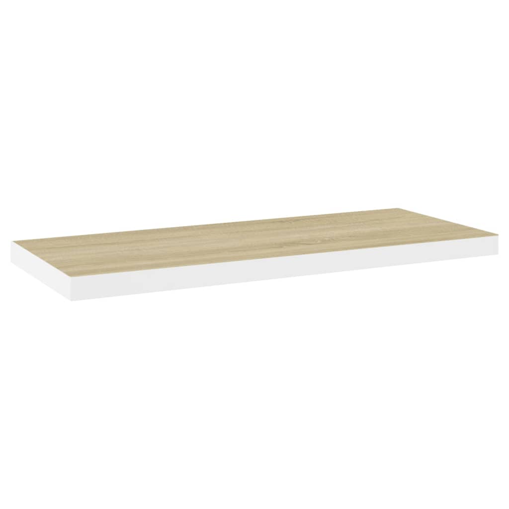 Rafturi perete suspendate 4 buc. stejar/alb 80x23,5x3,8 cm, MDF Lando - Lando