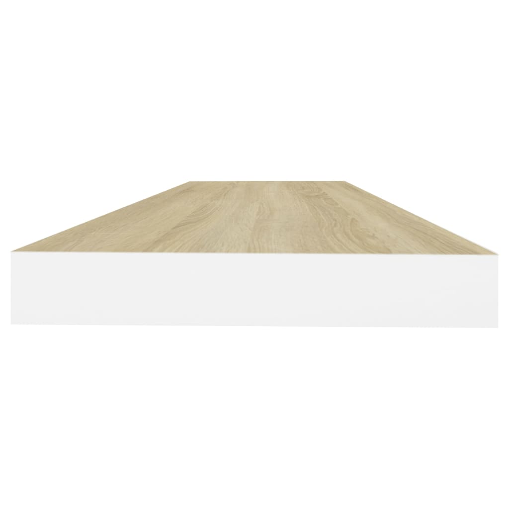 Rafturi perete suspendate 4 buc. stejar/alb 80x23,5x3,8 cm, MDF Lando - Lando