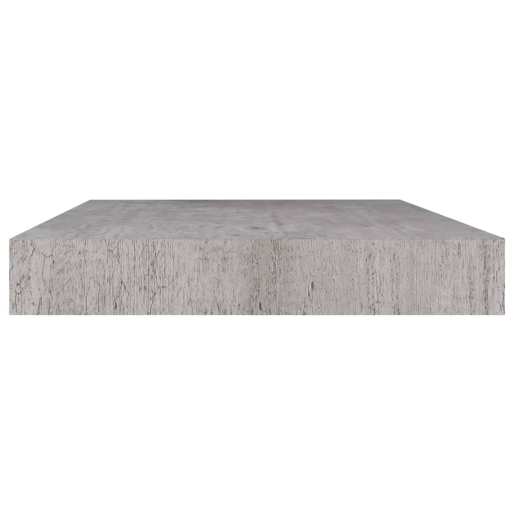 Rafturi de perete suspendate 2 buc. gri beton 50x23x3,8 cm MDF Lando - Lando