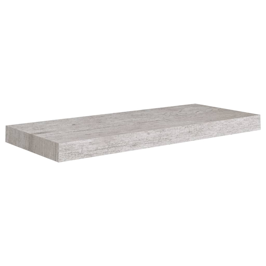 Raft de perete suspendat, gri beton, 60x23,5x3,8 cm, MDF Lando - Lando