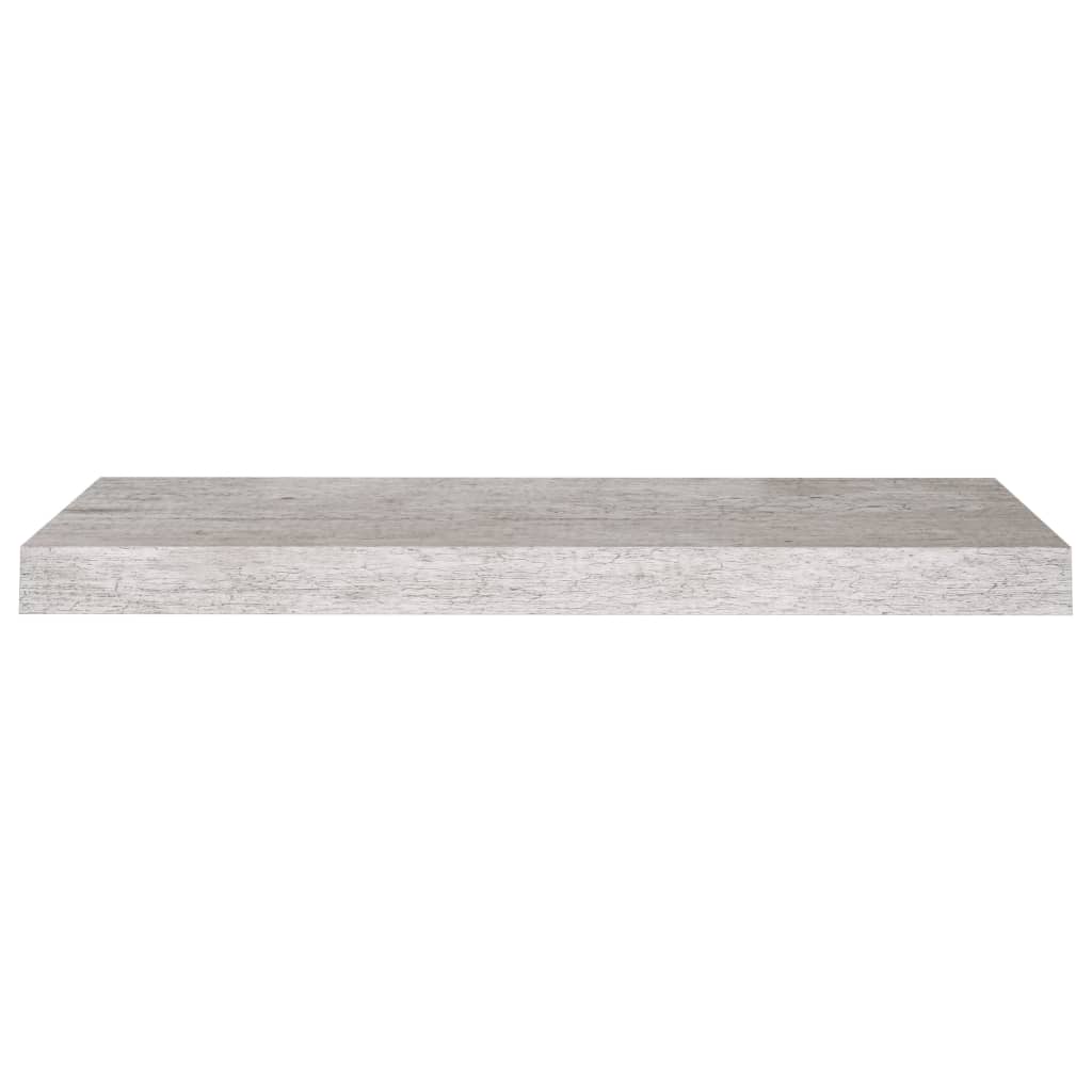 Raft de perete suspendat, gri beton, 60x23,5x3,8 cm, MDF Lando - Lando