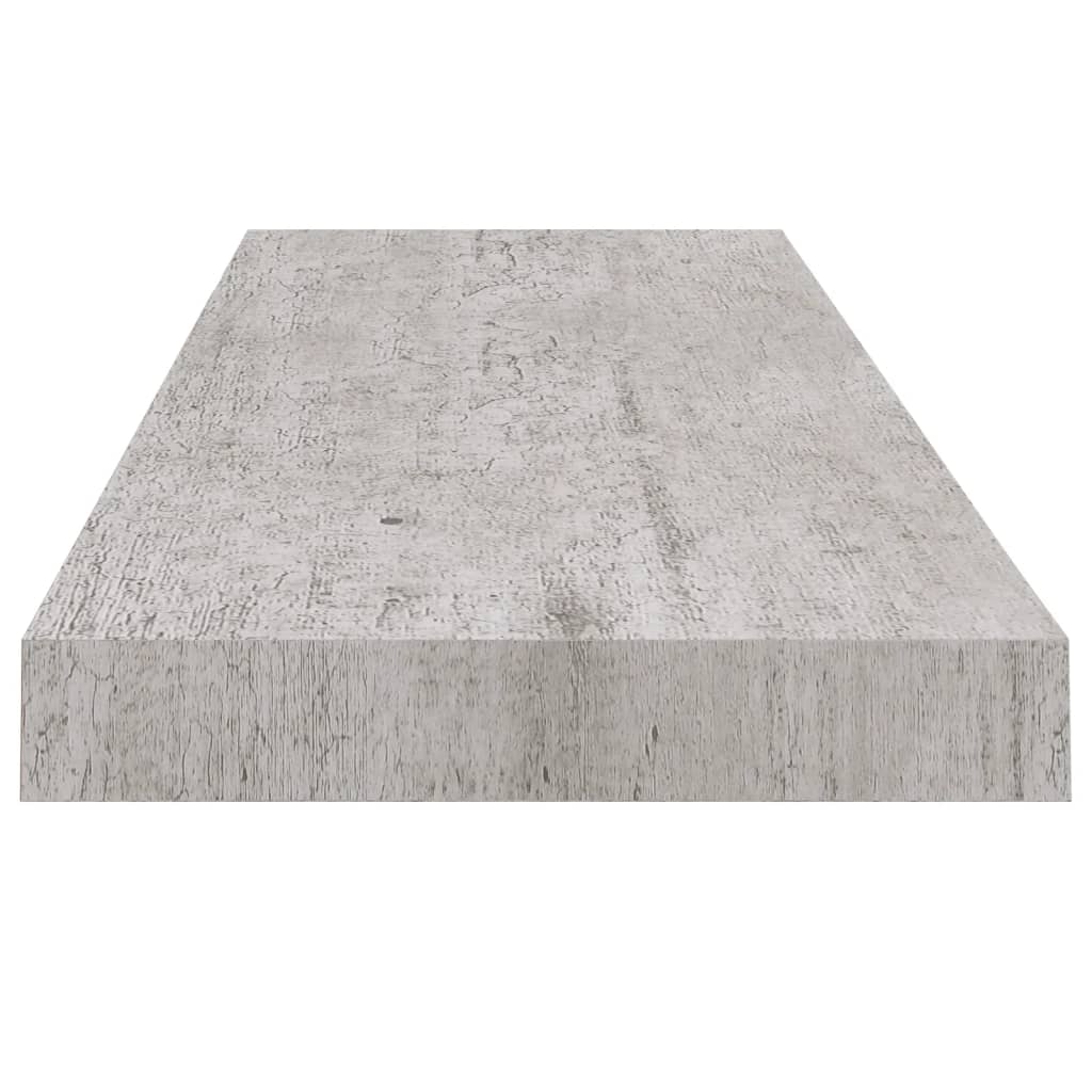 Raft de perete suspendat, gri beton, 80x23,5x3,8 cm, MDF Lando - Lando