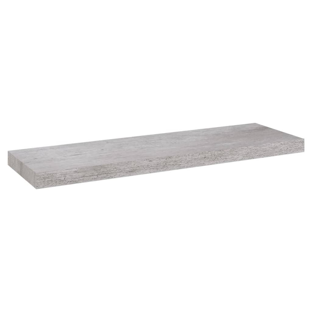 Rafturi de perete suspendate,2 buc,gri beton,80x23,5x3,8 cm,MDF Lando - Lando