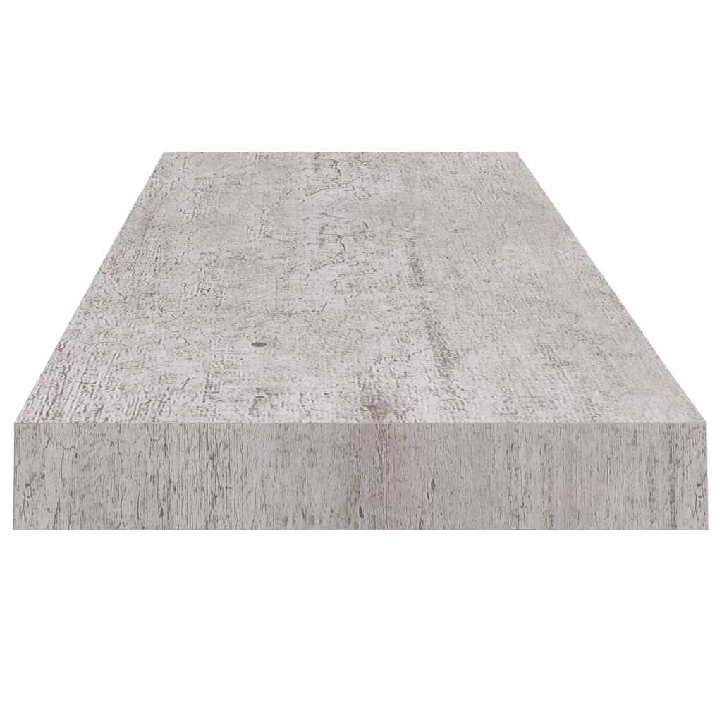 Rafturi de perete suspendate,2 buc,gri beton,80x23,5x3,8 cm,MDF Lando - Lando