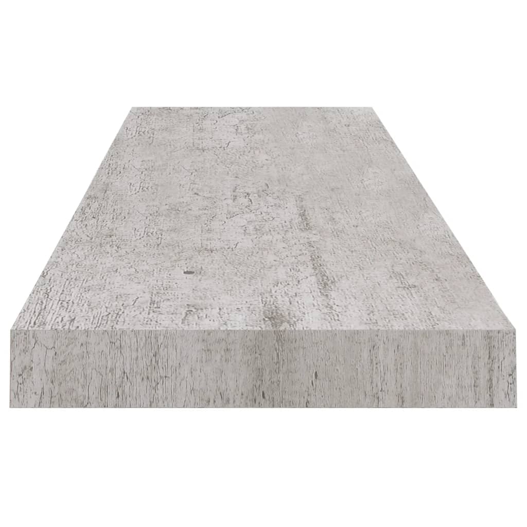 Rafturi perete suspendate 2 buc. gri beton 90x23,5x3,8 cm MDF Lando - Lando