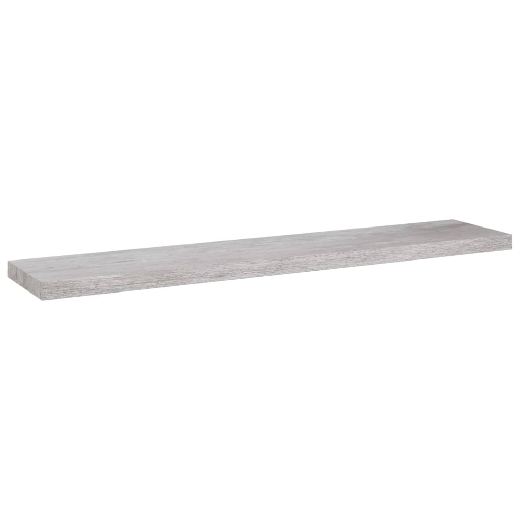 Raft de perete suspendat, gri beton, 120x23,5x3,8 cm, MDF Lando - Lando