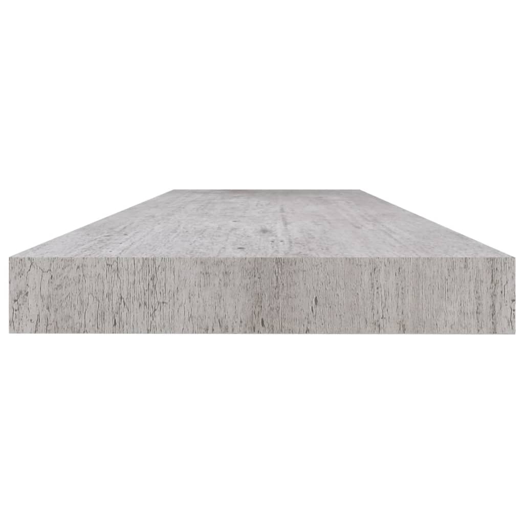 Rafturi perete suspendate 2 buc. gri beton 120x23,5x3,8 cm MDF Lando - Lando