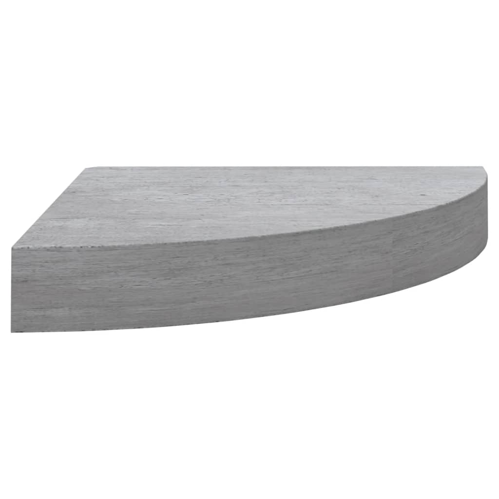 Rafturi de colț de perete, 4 buc., gri beton, 25x25x3,8 cm, MDF Lando - Lando