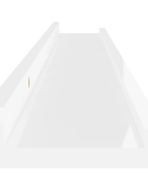 Încărcați imaginea în vizualizatorul Galerie, Rafturi de perete, 2 buc., alb extralucios, 80x9x3 cm Lando - Lando
