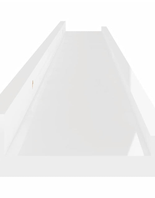 Încărcați imaginea în vizualizatorul Galerie, Rafturi de perete, 2 buc., alb extralucios, 100x9x3 cm Lando - Lando
