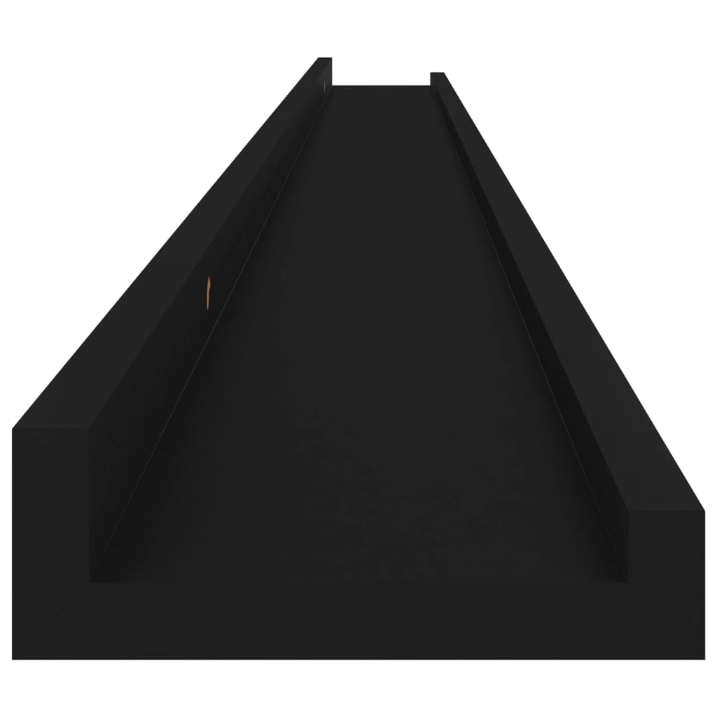 Rafturi de perete, 2 buc., negru, 115x9x3 cm Lando - Lando