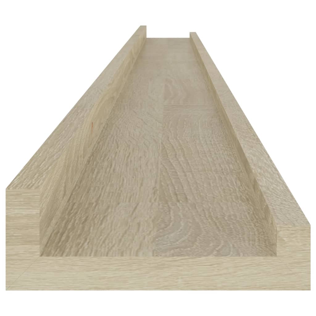 Rafturi de perete, 4 buc., stejar sonoma, 115x9x3 cm Lando - Lando