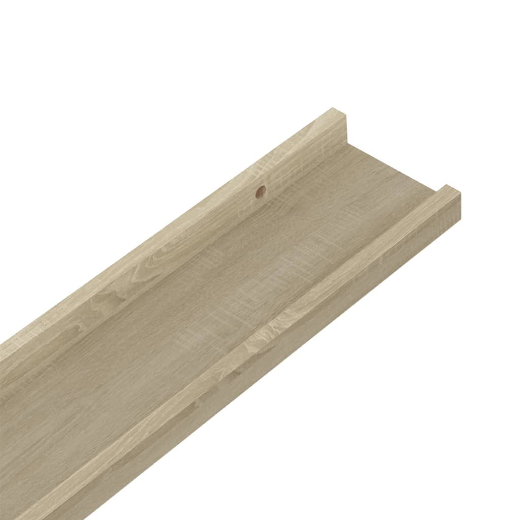 Rafturi de perete, 4 buc., stejar sonoma, 115x9x3 cm Lando - Lando