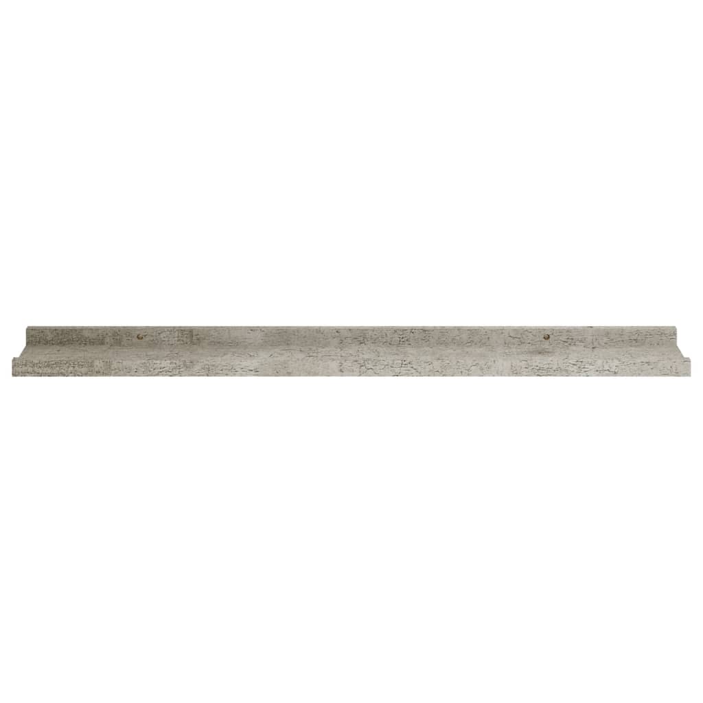Rafturi de perete, 2 buc., gri beton, 80x9x3 cm Lando - Lando