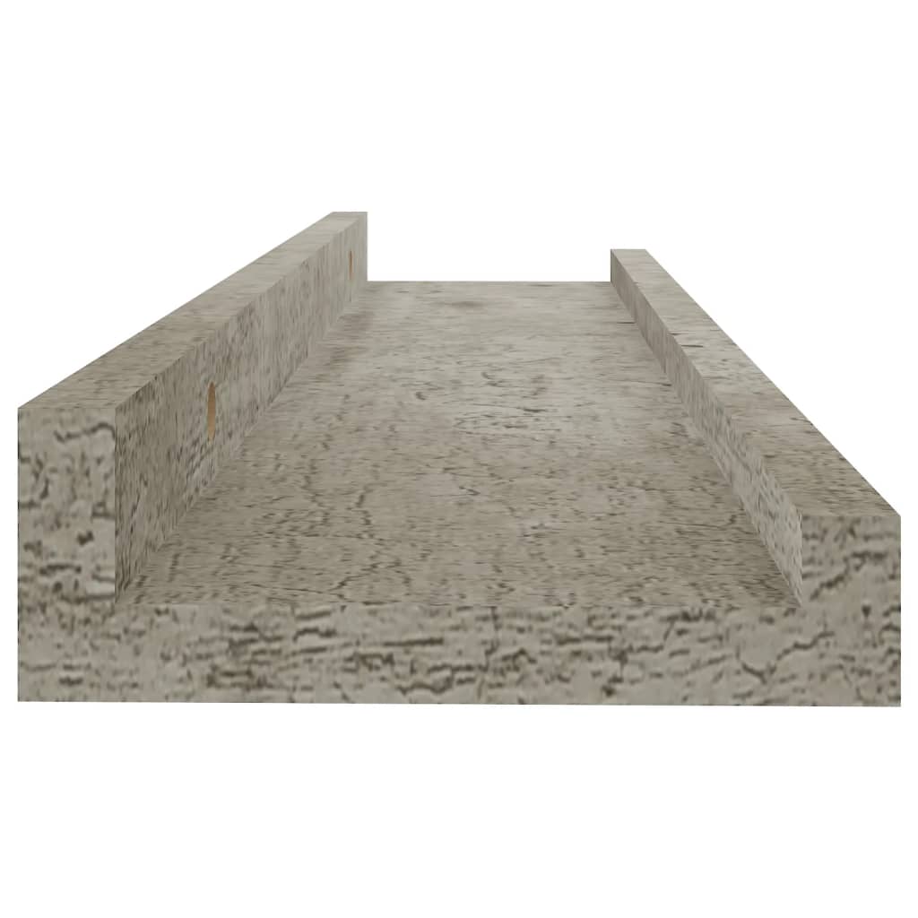 Rafturi de perete, 4 buc., gri beton, 40x9x3 cm Lando - Lando
