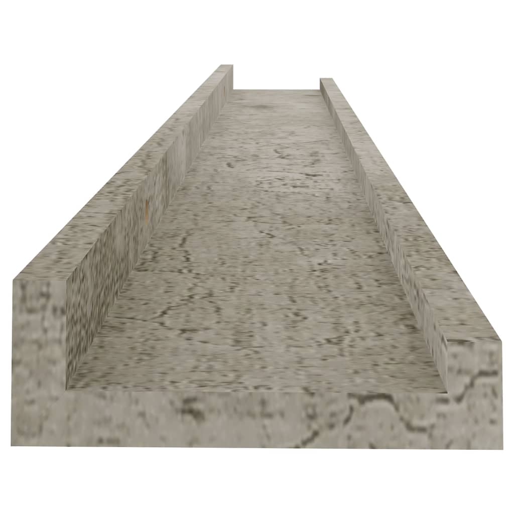 Rafturi de perete, 4 buc., gri beton, 80x9x3 cm Lando - Lando