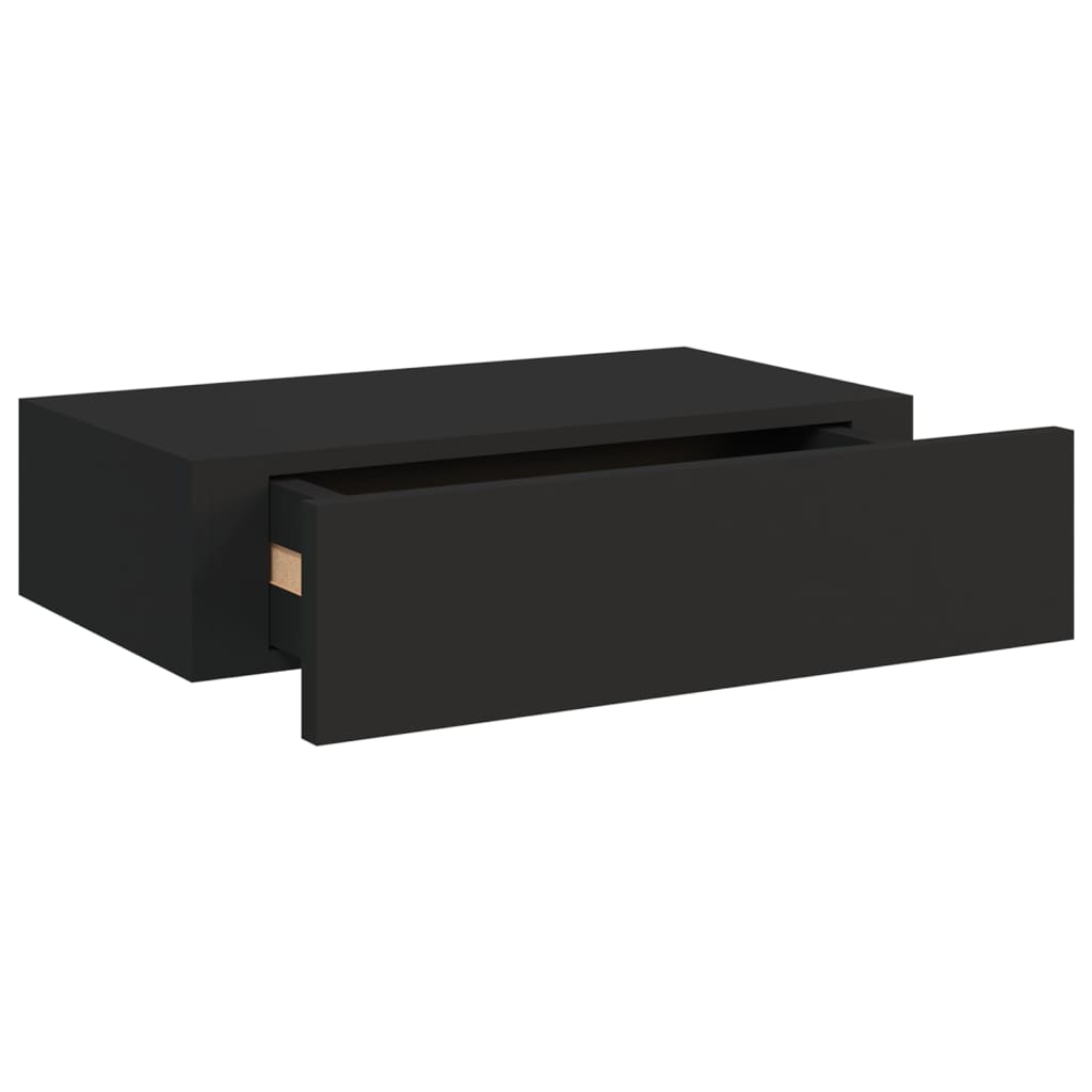 Dulap de perete cu sertare, negru, 40x23,5x10 cm, MDF Lando - Lando