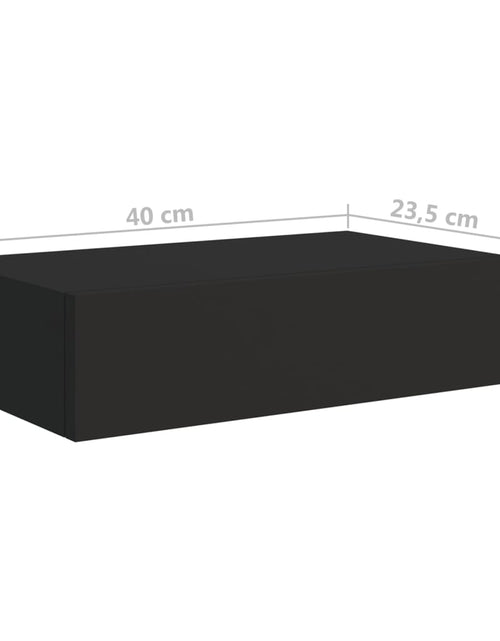 Încărcați imaginea în vizualizatorul Galerie, Dulap de perete cu sertare, 2 buc., negru, 40x23,5x10 cm, MDF Lando - Lando
